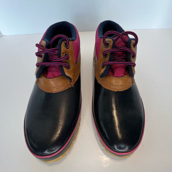 Vintage Bass Calgary Duck Snow Rain Ankle Boots w/Thinsulate, Navy/Pink, size 9 - Picture 5 of 16